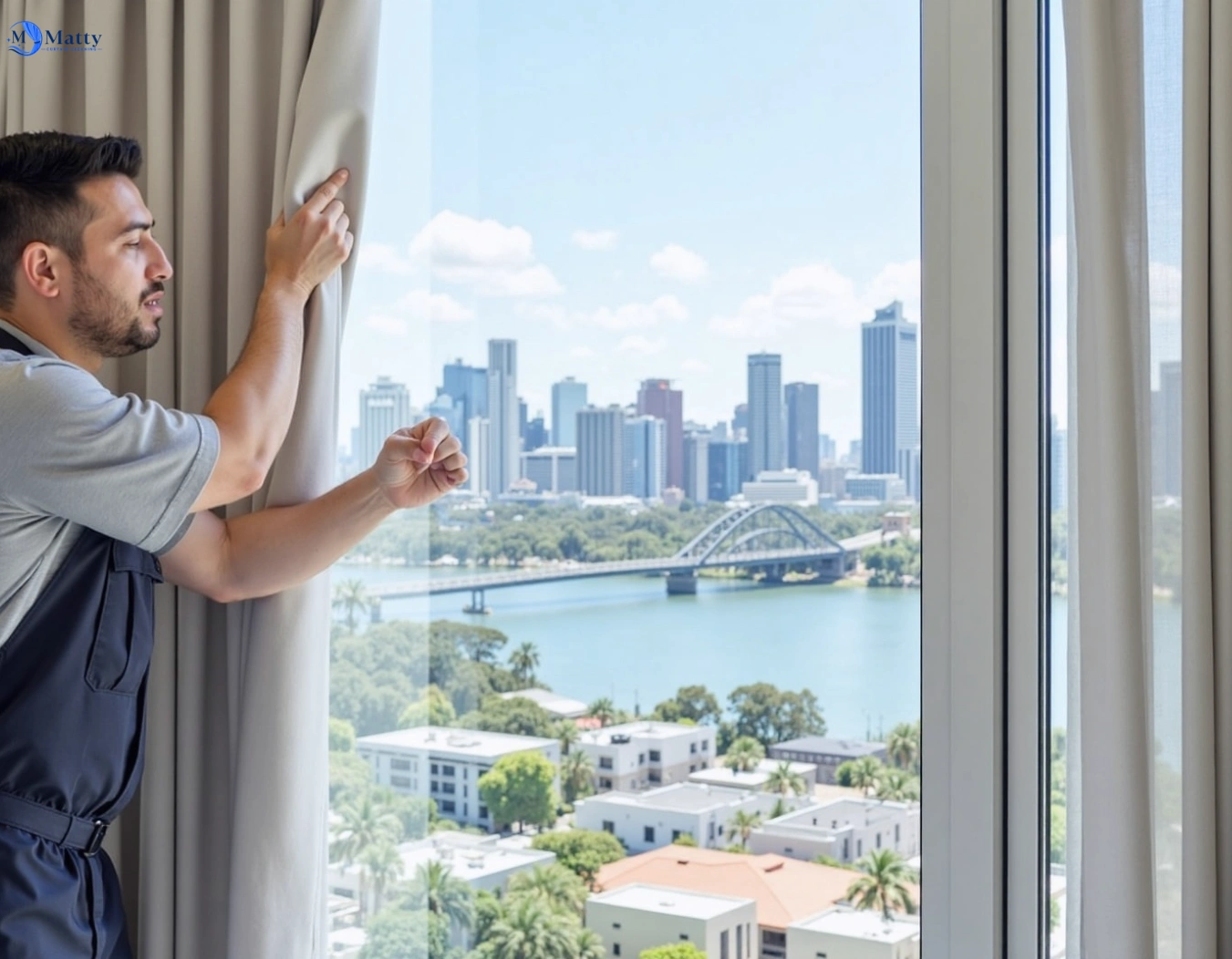 Professional curtain steam cleaning service east-ipswich QLD by Matty Curtain Cleaning