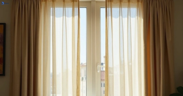 Dusty and dull curtains in east-ipswich before steam cleaning